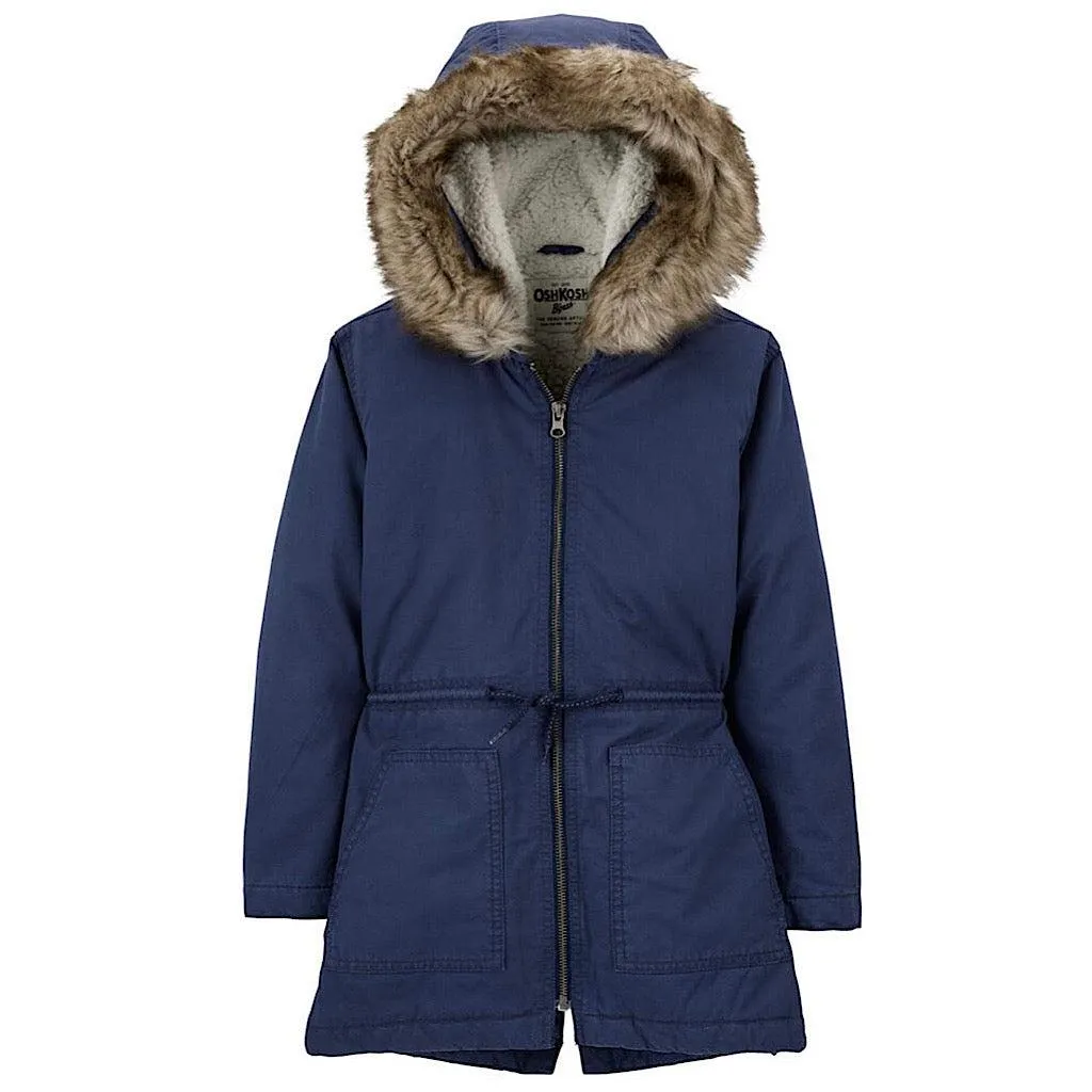 Chamarra Oshkosh con capucha de sherpa niña