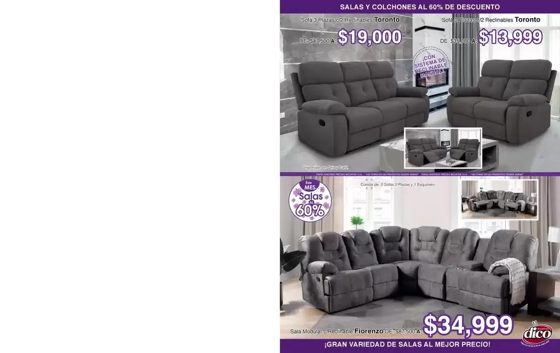 Catálogo de Muebles Dico Salas Y Colchones Al 60 Centro 2025 4 de abril al 30 de abril 2025 - Pagina 11