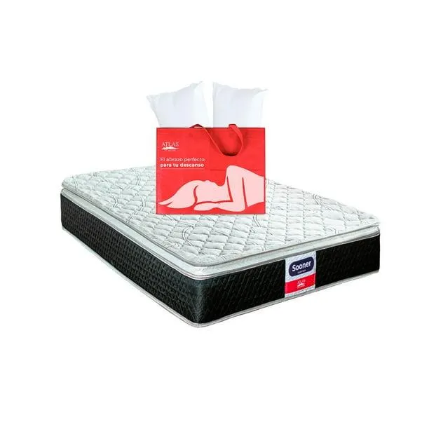 Colchón Matrimonial + Almohadas Atlas Basic Colchones Atlas Sooner
