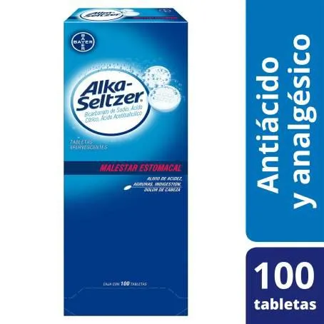 Tabletas Efervescentes Alka-Seltzer 100 pzas