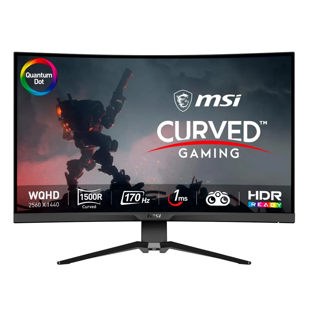 Monitor Gamer Curvo MSI MAG 325CQRF-QD LED 31.5" / Quad HD / Ultra Wide / FreeSync / 170Hz / HDMI / Negro / 325CQRF-QD