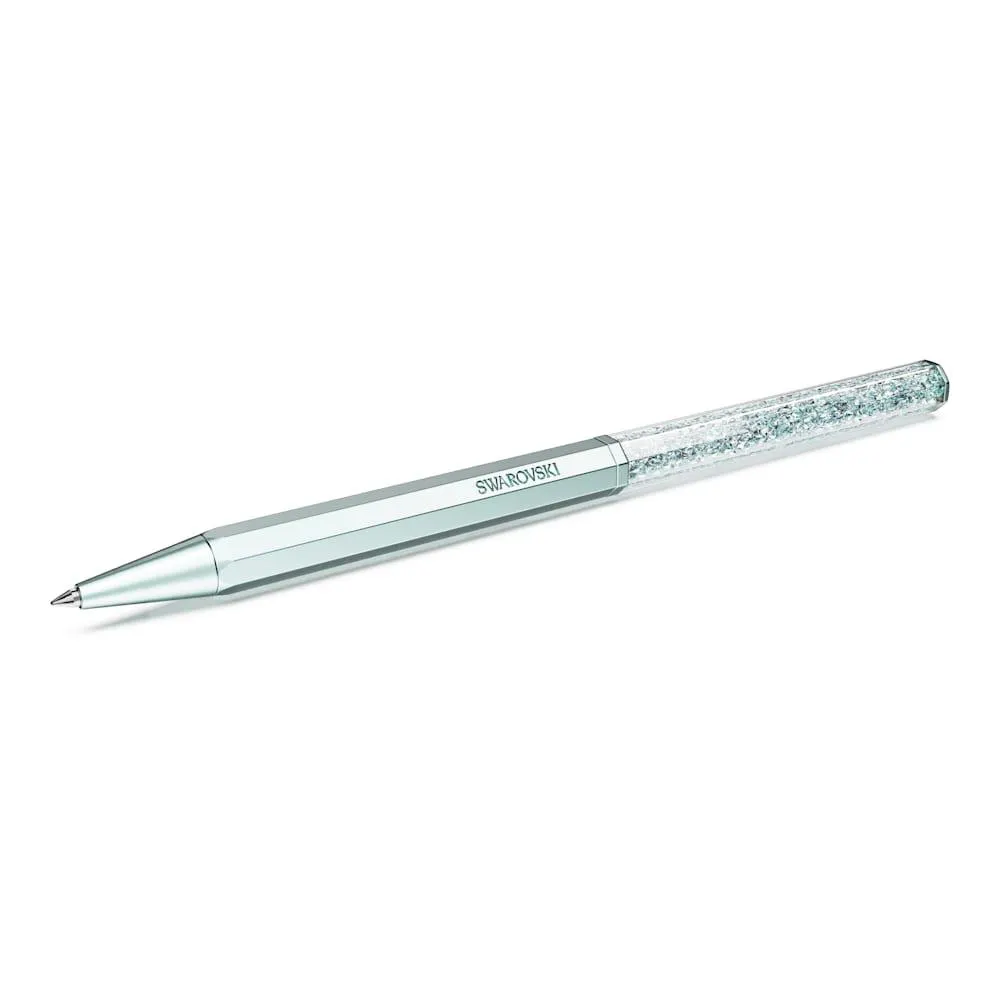 Bolígrafo Crystalline, Forma octagonal, Azul, Revestido emzul claro