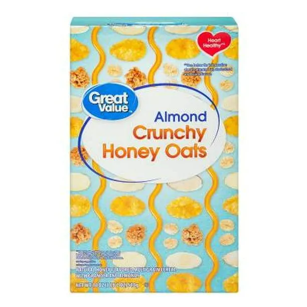 Cereal Great Value almond crunchy honey oats 510 g
