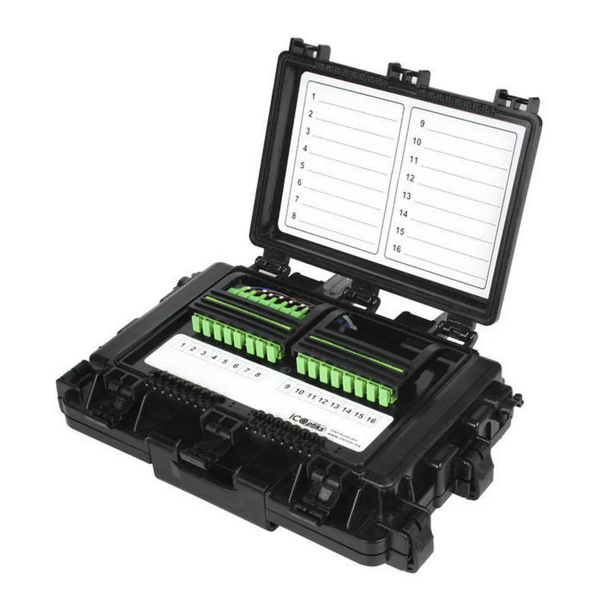 Cierre de empalme, 1 splitter 1x8 SCA