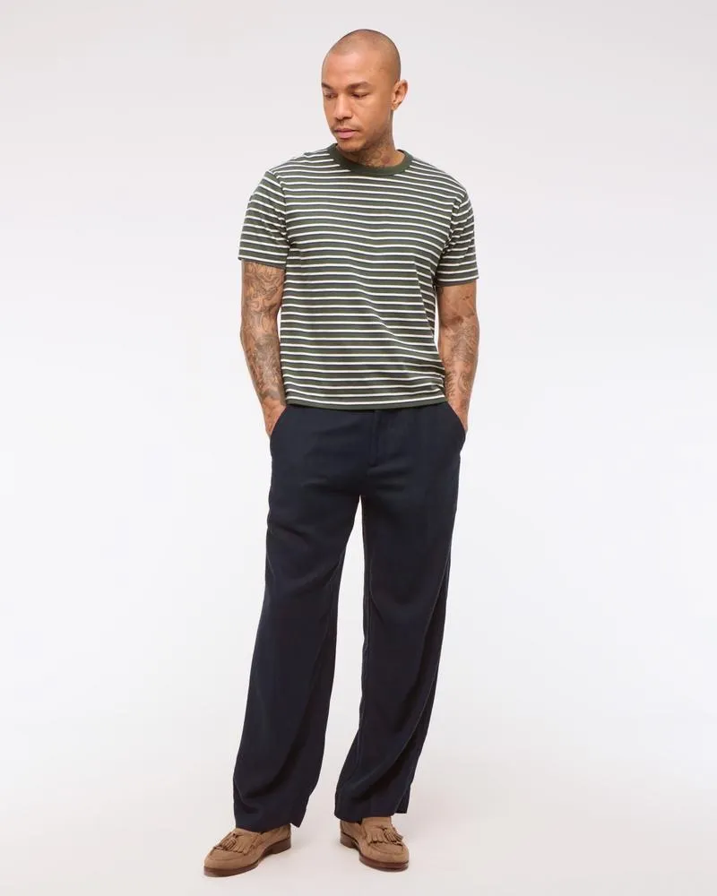 Baggy Tailored Linen-Blend Trouser