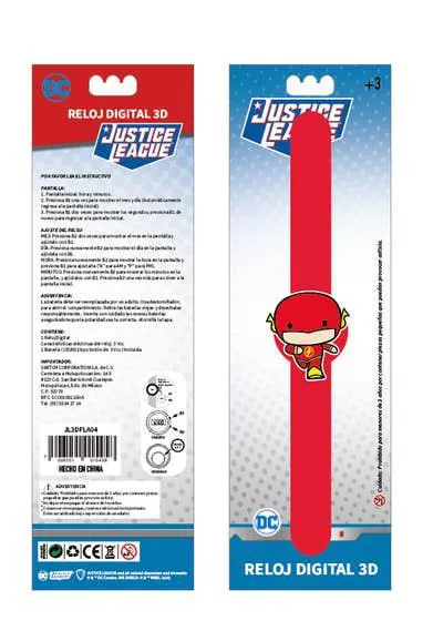 Switch DC Justice League Reloj Digital 3D Flash JL3DFLA04