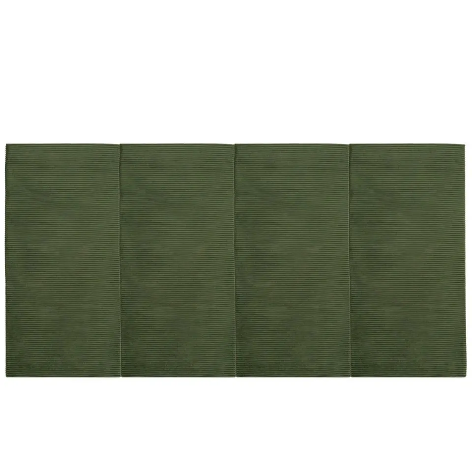 Juego de 4 Paneles Para Cabecera Modular King Size Lunaria - Tela Tipo Pana Verde Pino