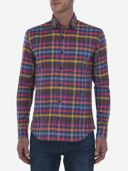 Camisa Oxford de Cuadros Multicolor