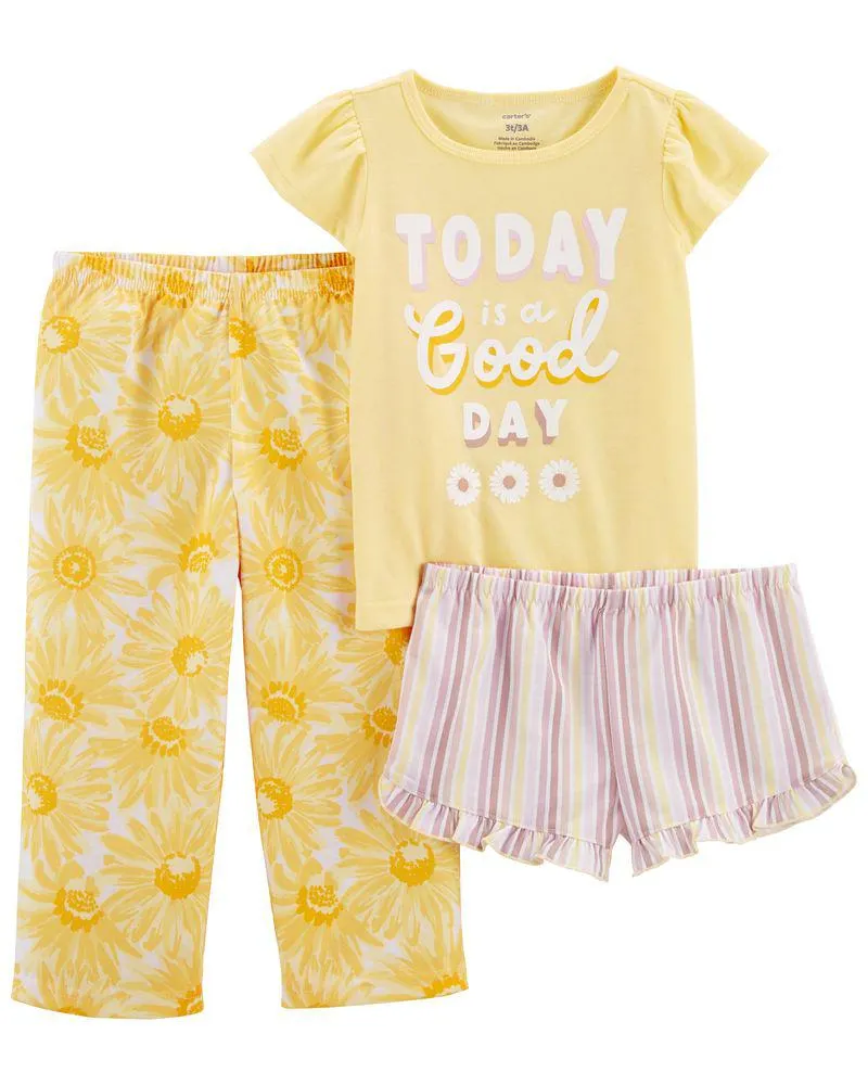 Pijama De Margaritas De 3 Piezas Carter's