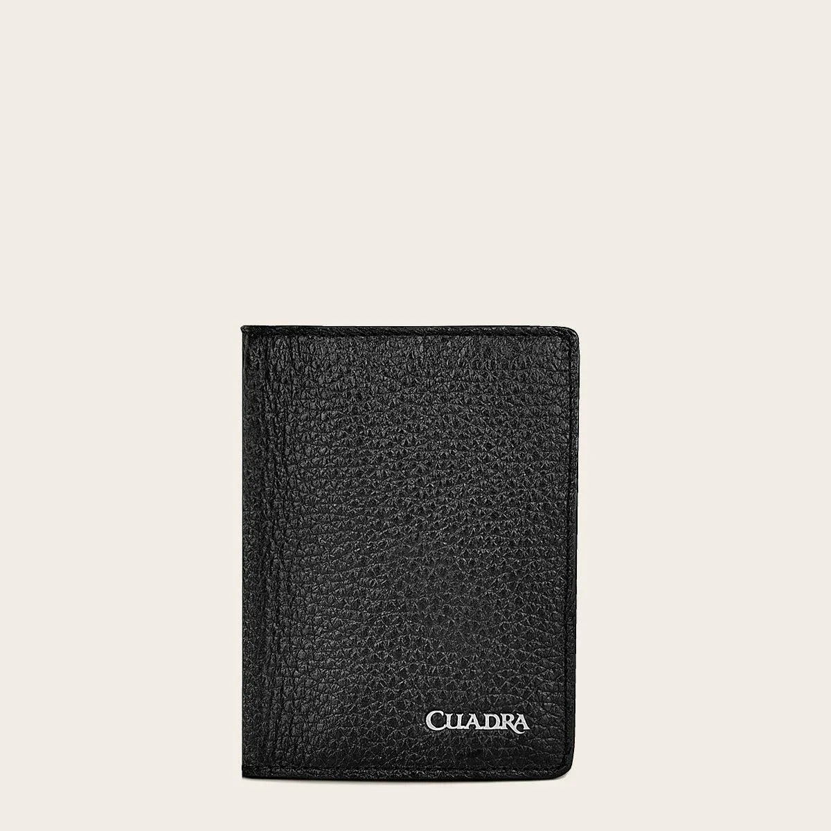 Tarjetero en piel genuina de venado.