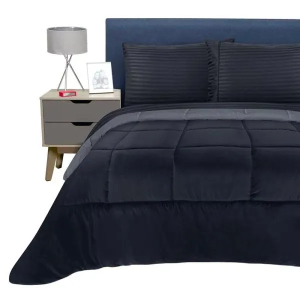 EDREDÓN DUVET PIZARRA CON SABANAS