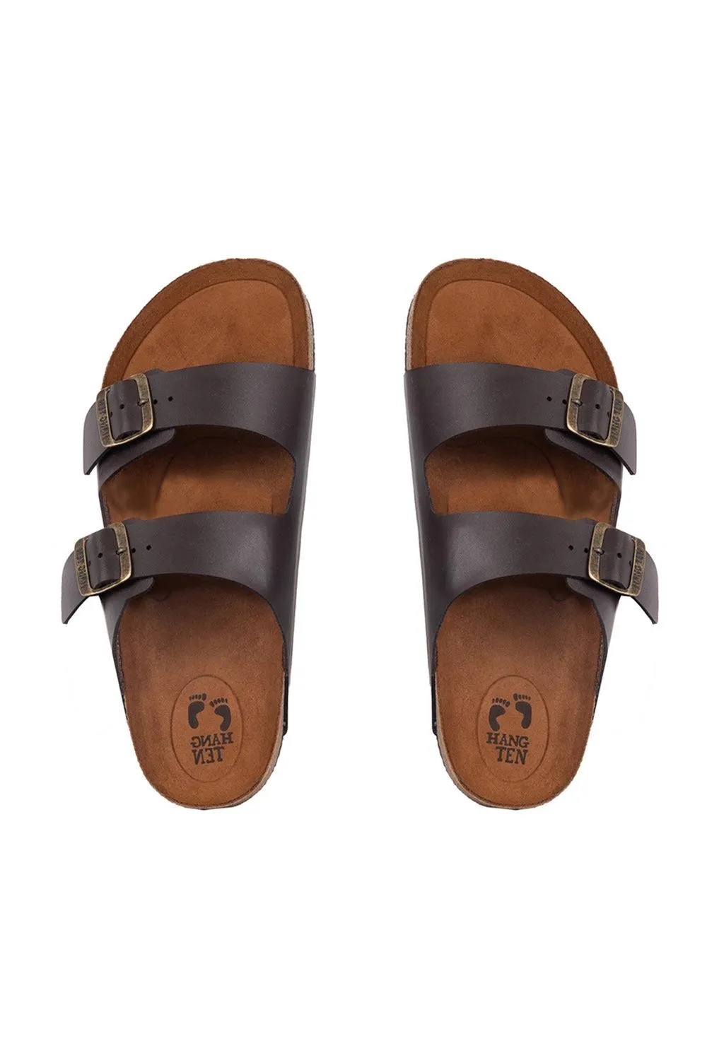 Sandalia café doble correa