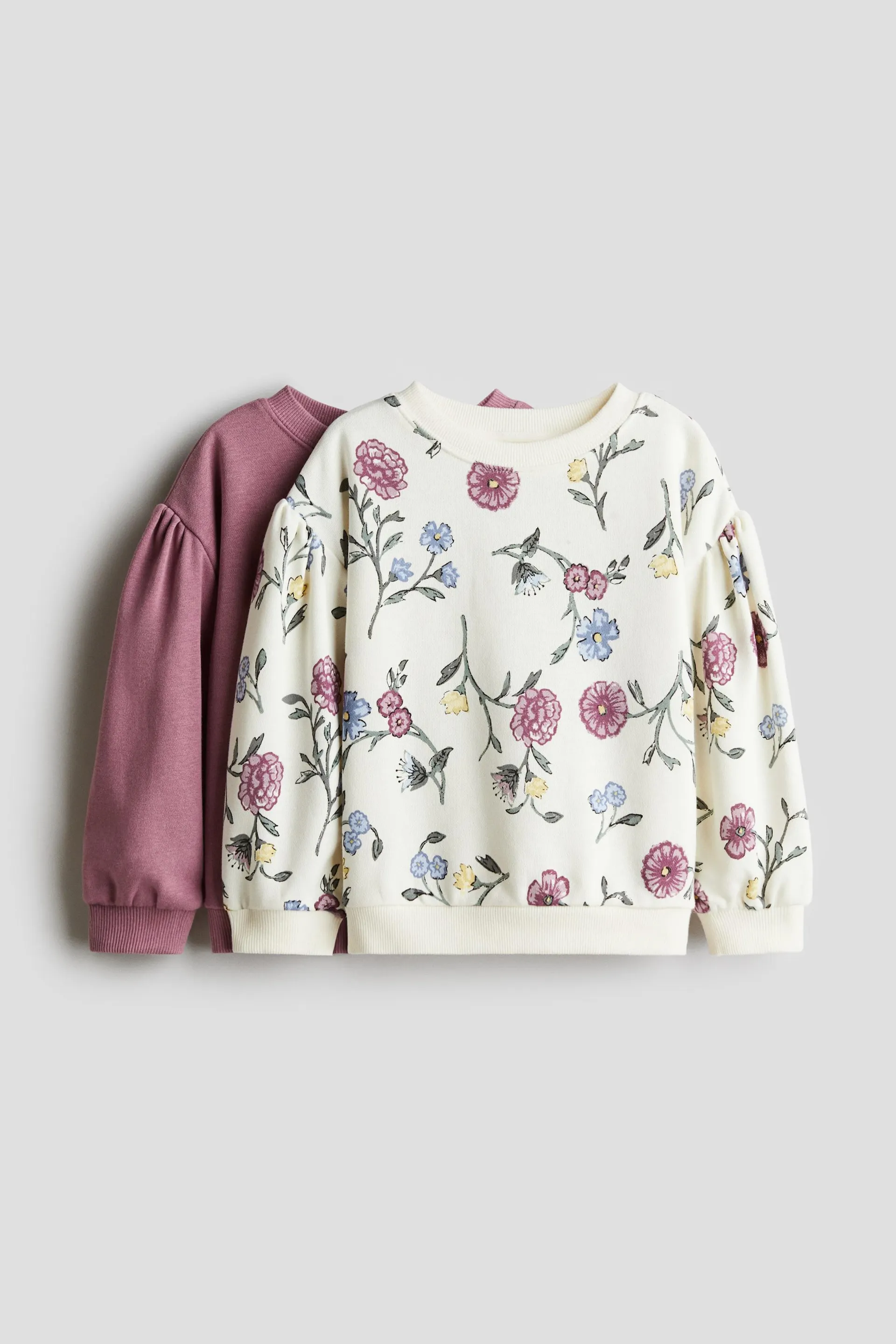 2-pack Sudaderas con mangas abombadas