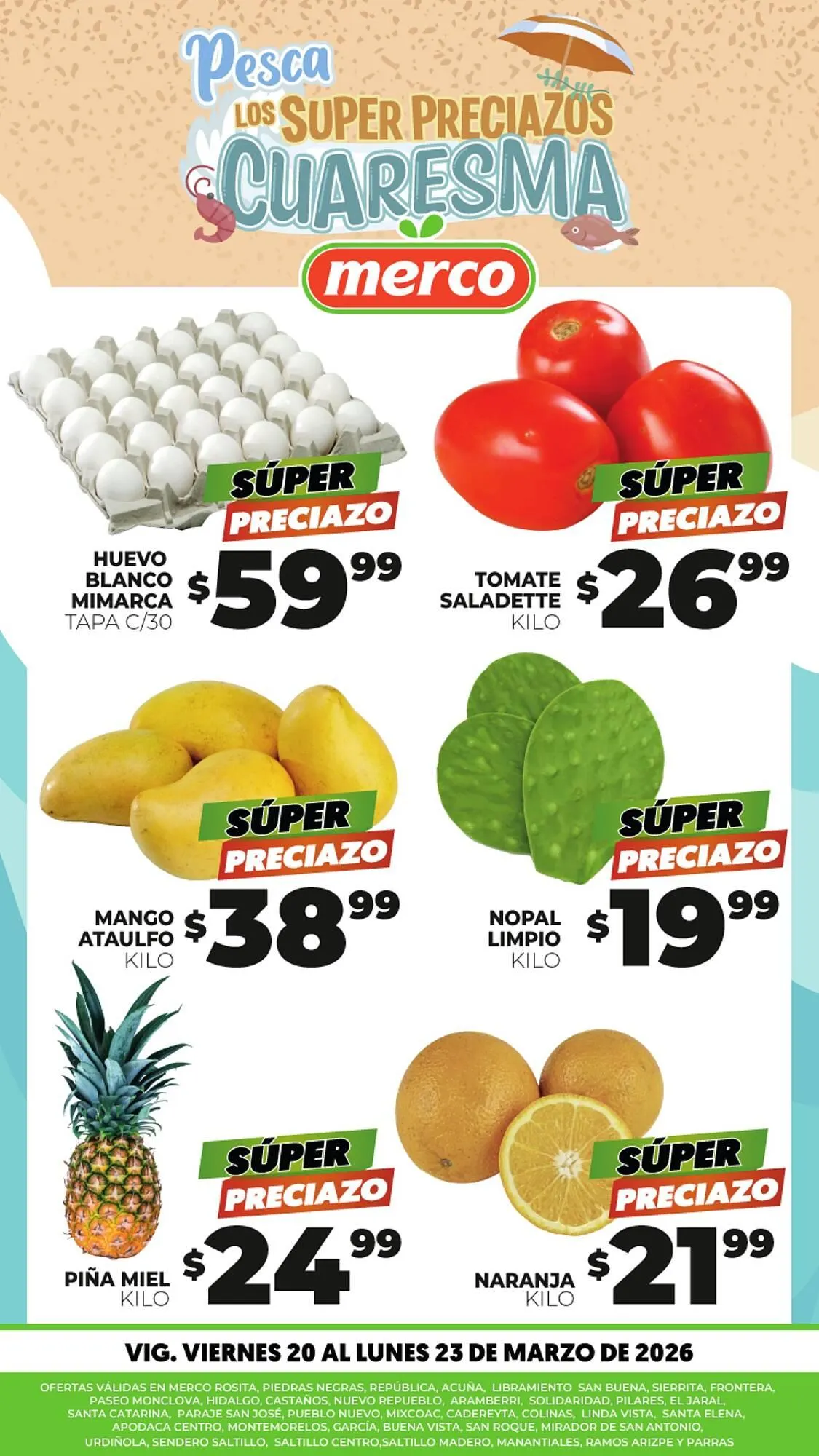 Catálogo de Folleto Merco 20 de marzo al 23 de marzo 2026 - Pagina 1