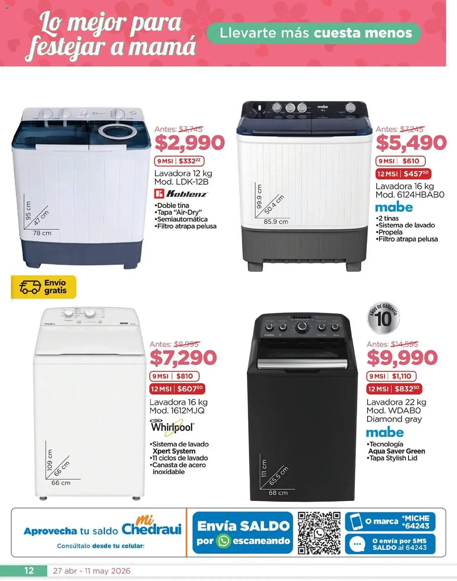 Catálogo de Folleto Chedraui 27 de abril al 12 de mayo 2026 - Pagina 12