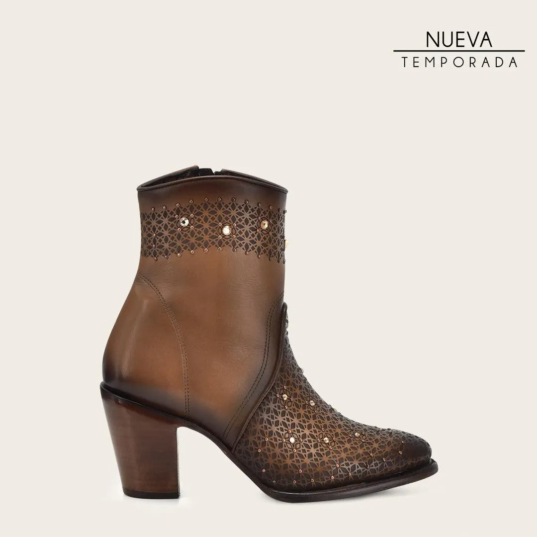 Botín con cristales auténticos