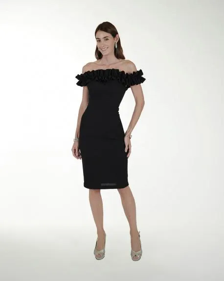 VESTIDO CC LISO ESCAROLA EN ESCOTE