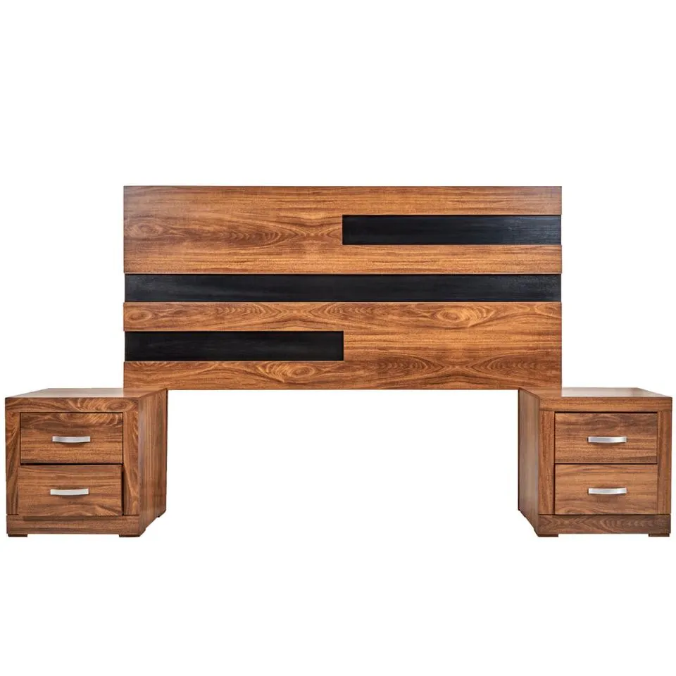 Cabecera con 2 burós Dilla - Nogal y Negro