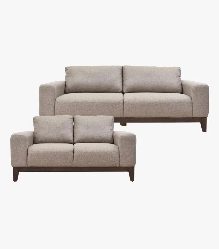 Sala Marcel de Tela Color Beige - Sofá y Love Seat