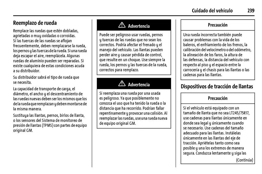 Catálogo de BrightDrop 400 Y BrightDrop 600 Manual del propietario 22 de enero al 31 de diciembre 2025 - Pagina 240