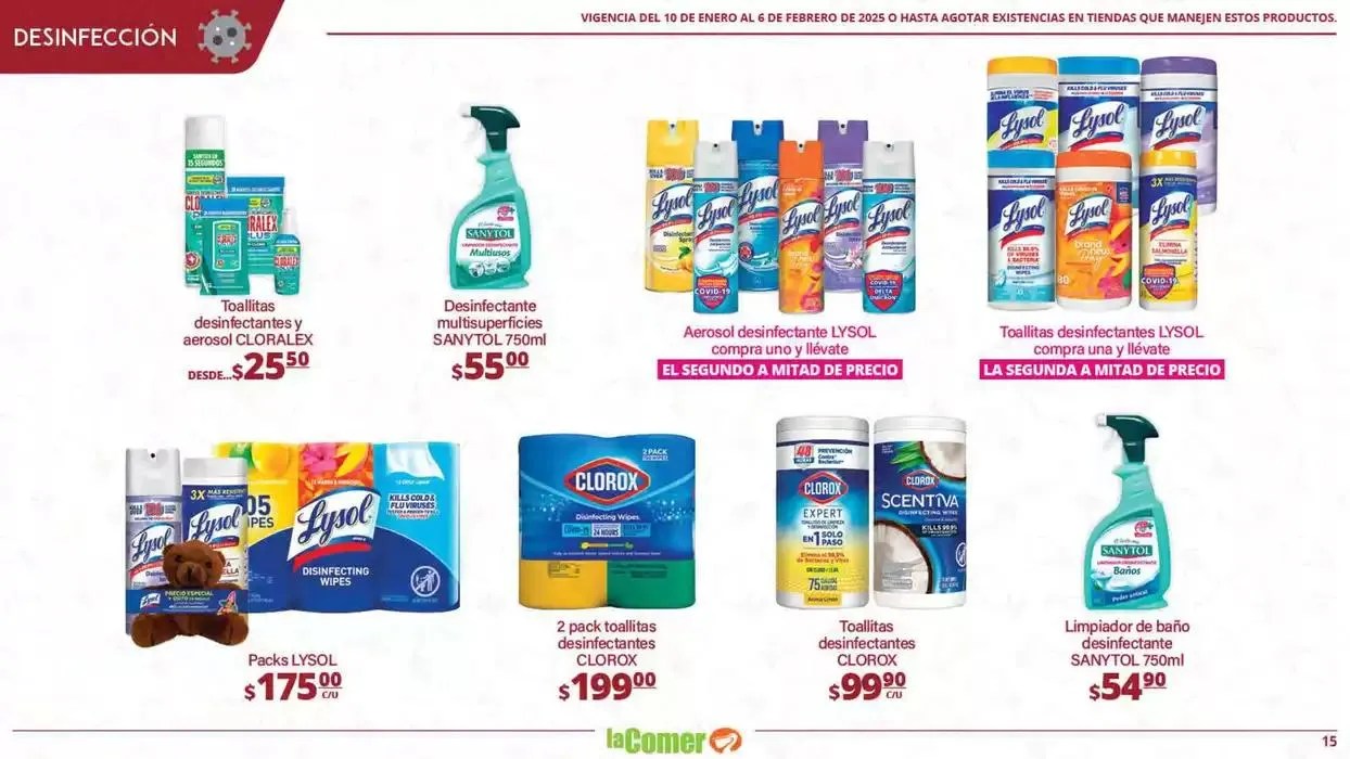 Catálogo de LIMPIA , Desinfecta, organiza, AHORRA 10 de enero al 6 de febrero 2025 - Pagina 15