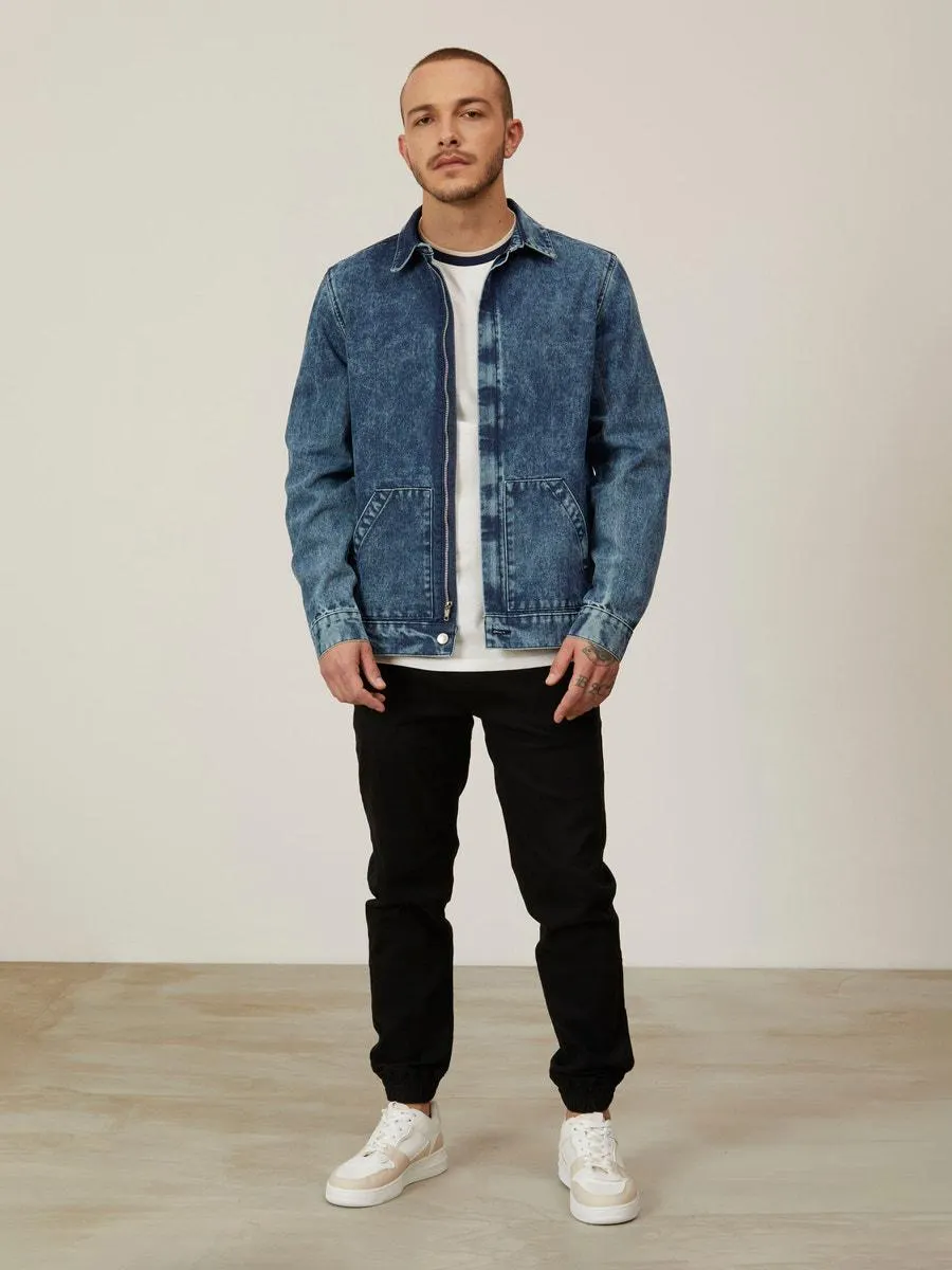 Chamarra de Mezclilla Cierre Oculto