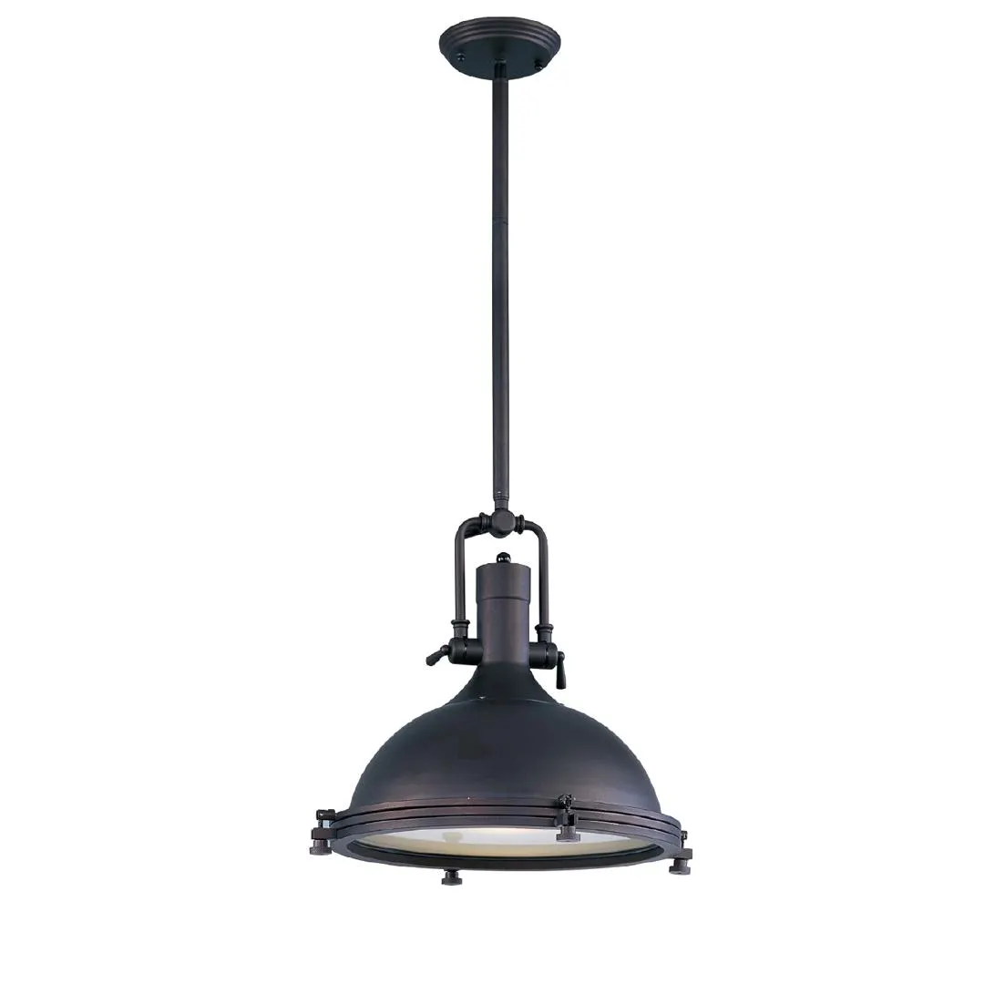 Lámpara colgante Kelch en aluminio y cristal opalino