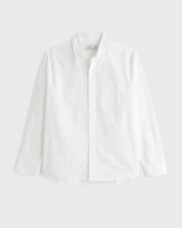 Summer Linen-Blend Button-Up Shirt