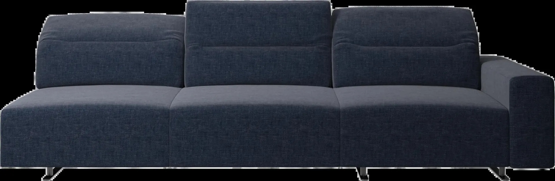 Sofá Hampton con respaldo ajustable y almacenamiento en lado derecho