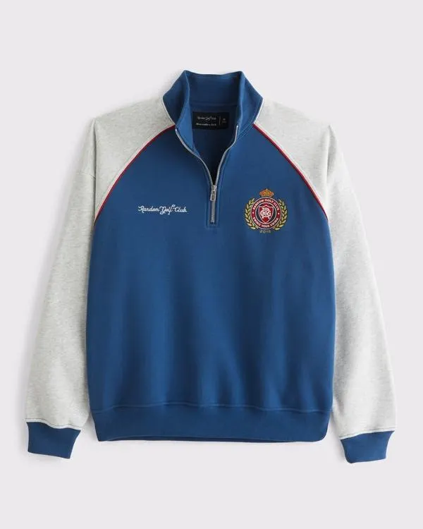 Random Golf Club Graphic Half-Zip Sweatshirt