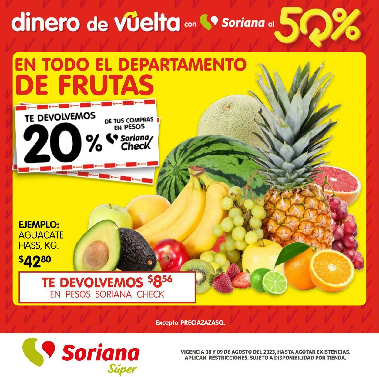 Catálogo de Soriana - Martes y Miércoles del Campo Súper Nacional Oferta actual 8 de agosto al 10 de agosto 2023 - Pagina 1