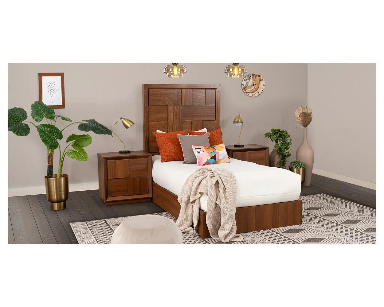 Recámara Individual Atenas Parota 3 Pzs