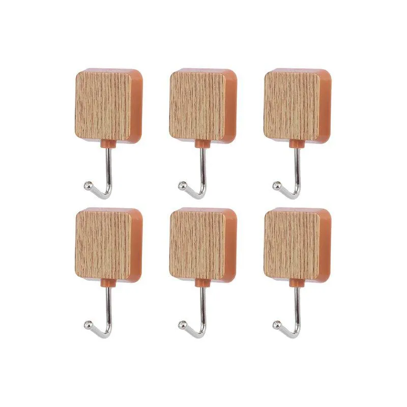 Paquete De Ganchos Adhesivos Patrón De Madera 2KG 6 Piezas