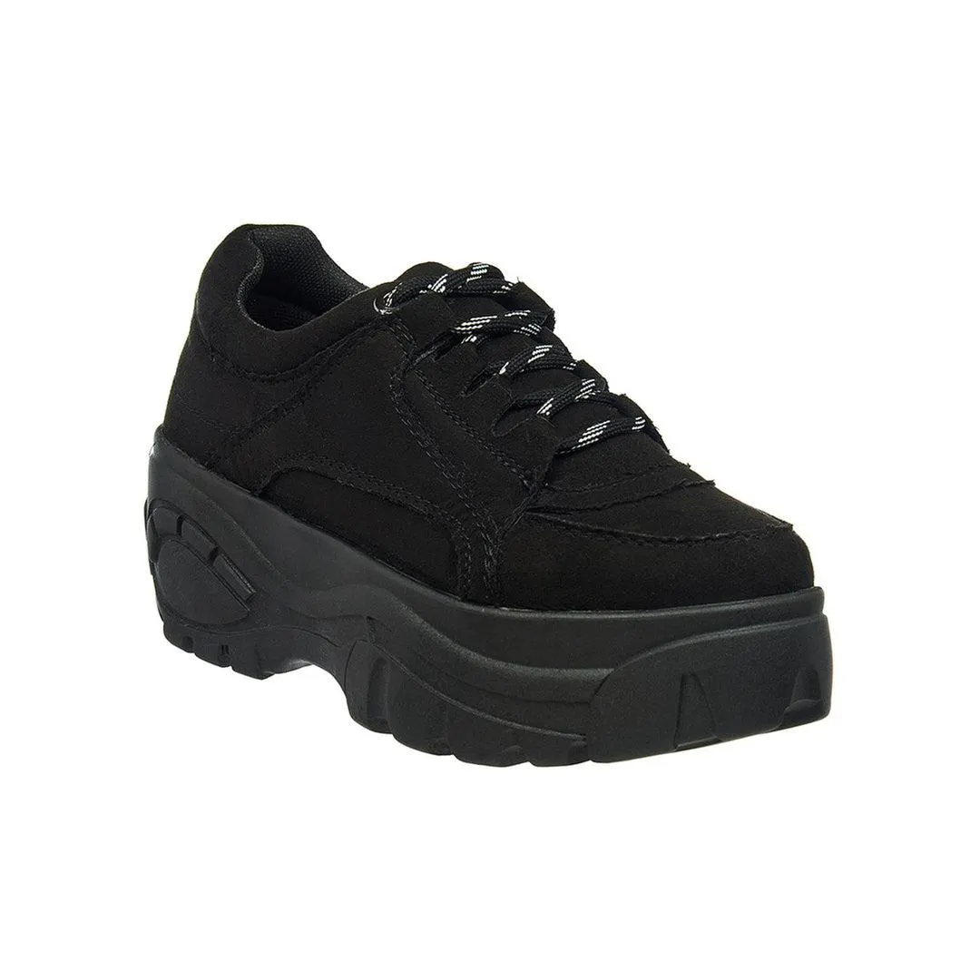 Tenis Chunky Con Plataforma Mujer Negros Casuales