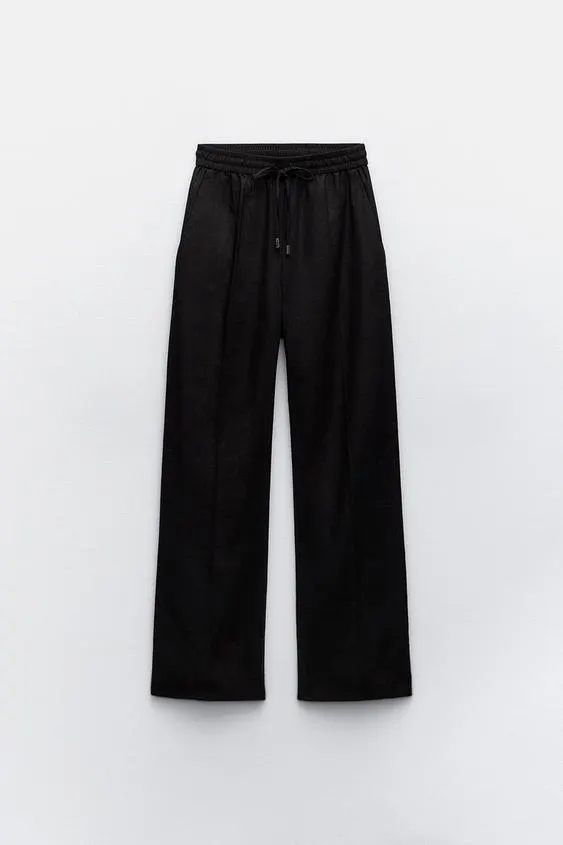 PANTALÓN RECTO CON LINO