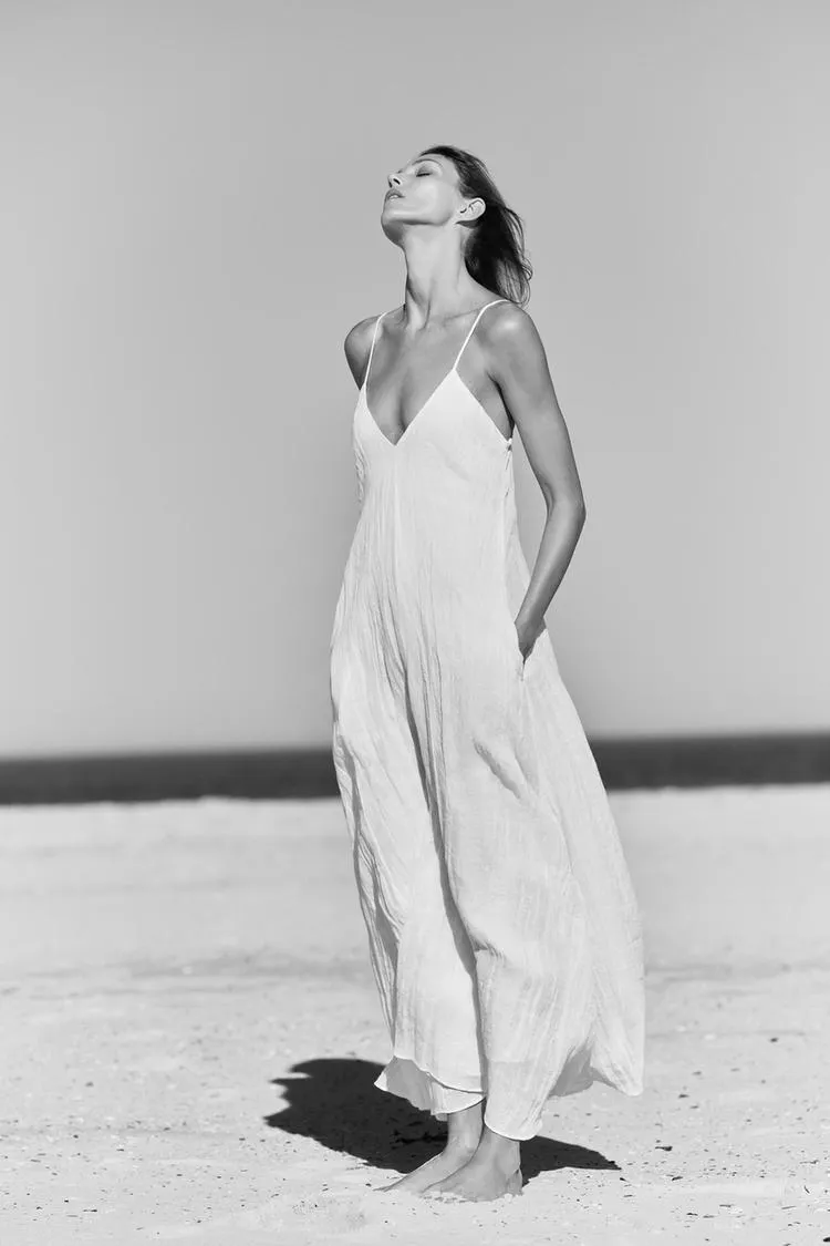 VESTIDO MEZCLA LINO ZW COLLECTION