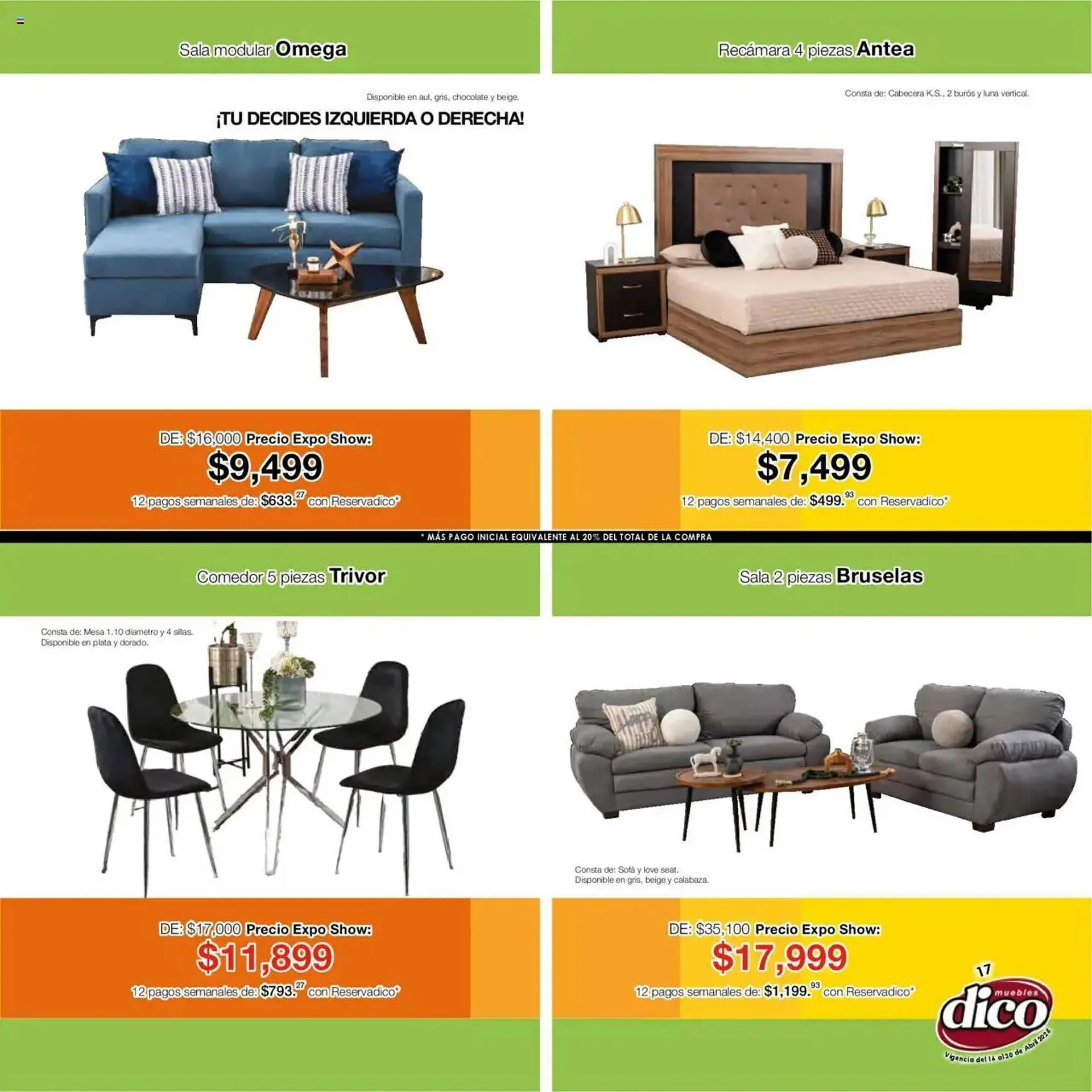 Catálogo de Catálogo Muebles Dico 16 de abril al 30 de abril 2025 - Pagina 17