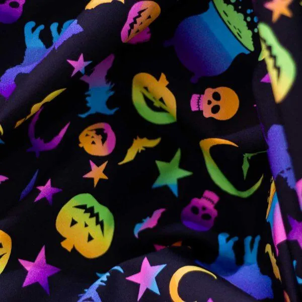 Algodón Estampado Digital Halloween | Calabazas