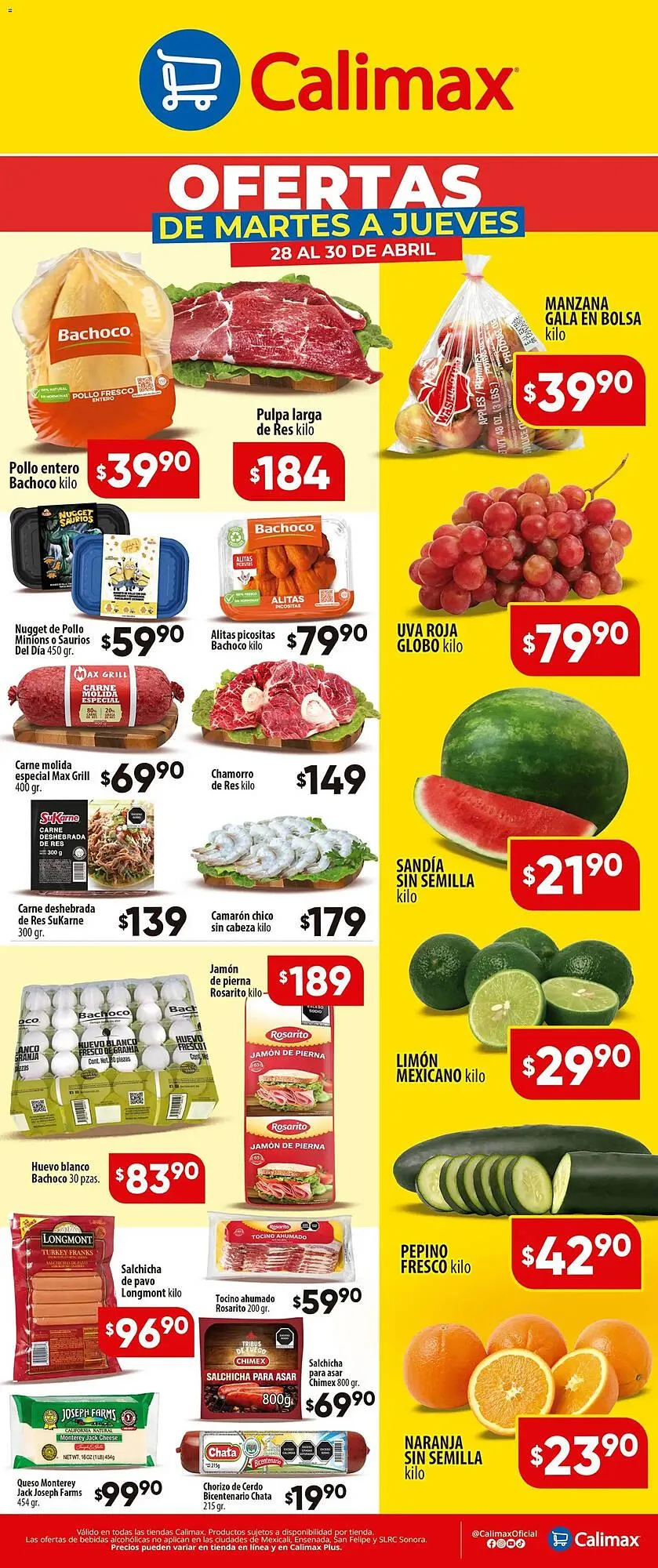 Catálogo de Folleto Calimax 28 de abril al 1 de mayo 2026 - Pagina 1