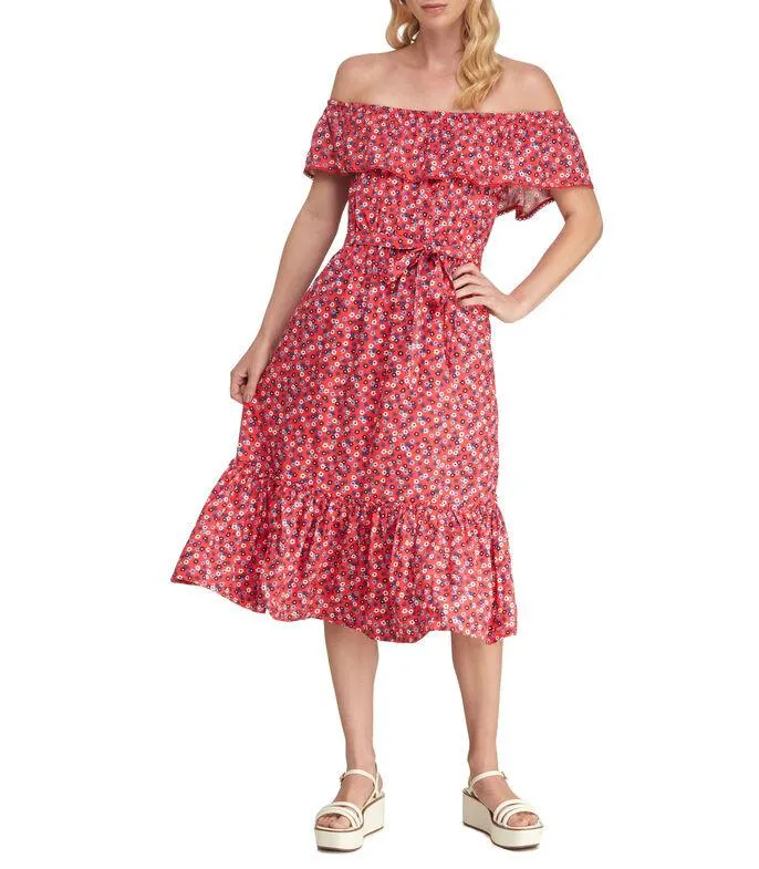 Vestido Midi con estampado Mujer