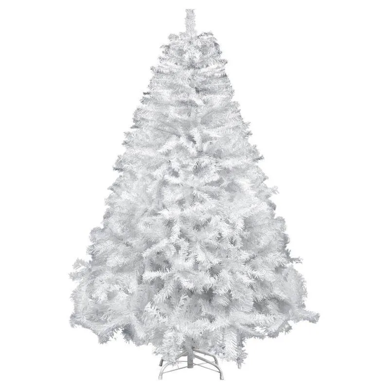 Arbol Navidad 1.90 M Artificial Blanco Pino Frondoso Jardimex