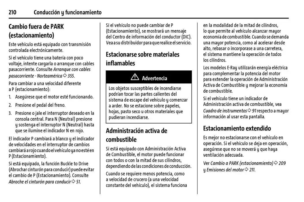 Catálogo de Chevrolet Corvette Stingray Manual del propietario 22 de enero al 31 de diciembre 2025 - Pagina 211