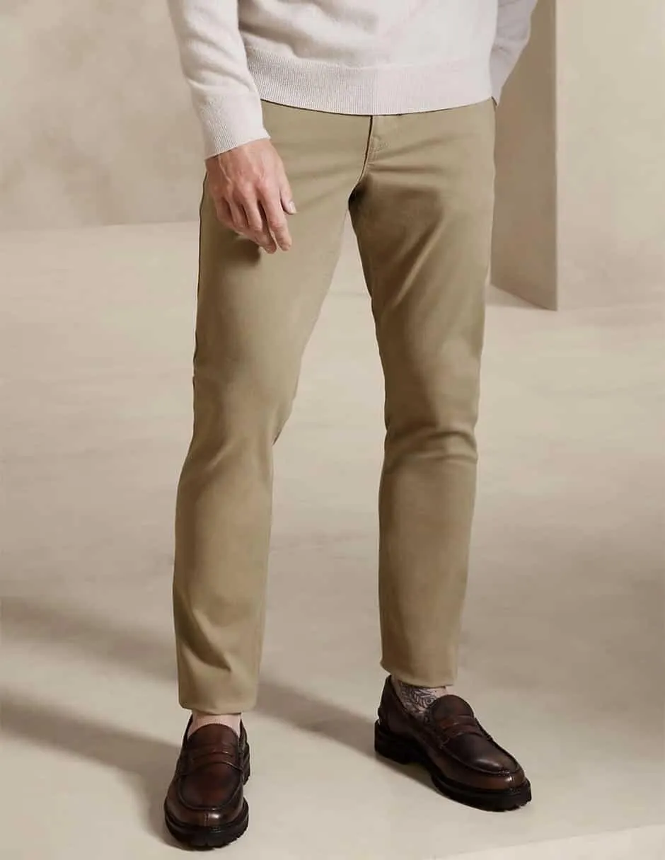 Pantalón slim de algodón para hombre