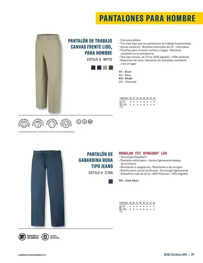 Catálogo de B2B Dickies Catalog 23 de octubre al 30 de abril 2025 - Pagina 27