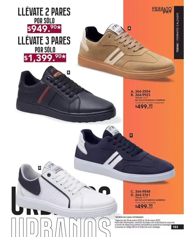 Catálogo de ANDREA | CALZADO CABALLERO 26 de enero al 24 de mayo 2025 - Pagina 183