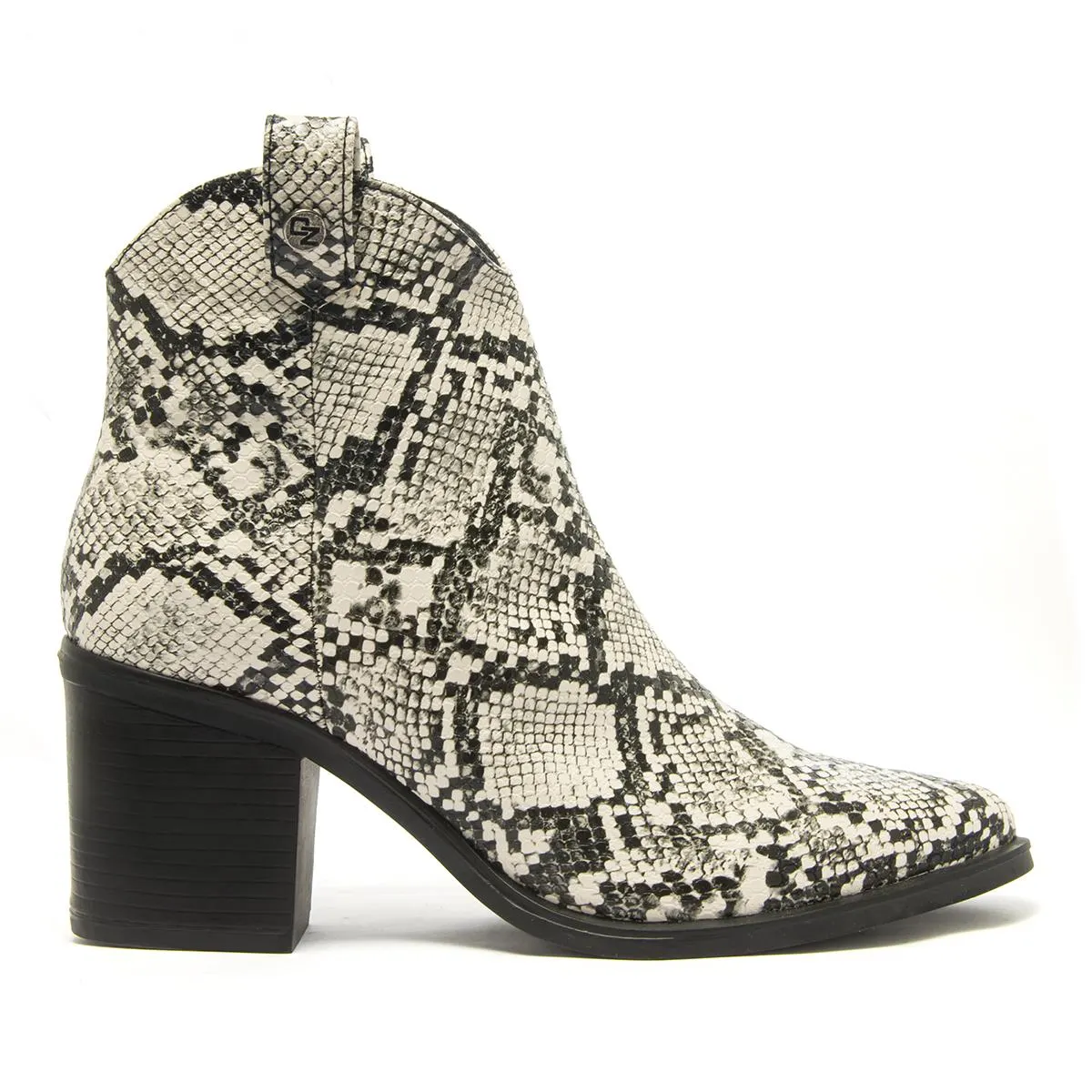 BOTÍN TACÓN ANCHO WESTERN CAPA DE OZONO PARA MUJER ESTILO 627101 NEGRO-LATE