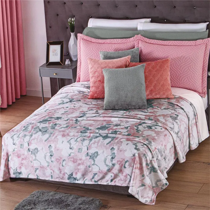 Cobertor Ligero Ultrasuave Mármol Matrimonial