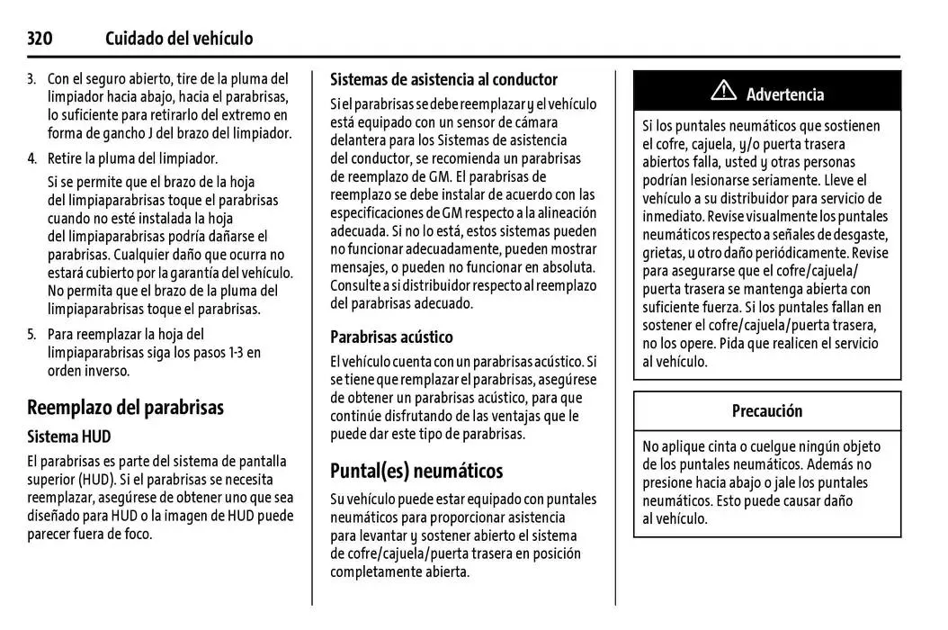 Catálogo de Chevrolet Corvette Stingray Manual del propietario 22 de enero al 31 de diciembre 2025 - Pagina 321
