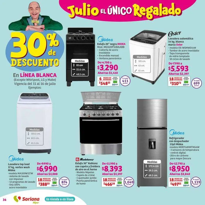 Catálogo de Julio Regalado Híper 12 de julio al 17 de julio 2024 - Pagina 36