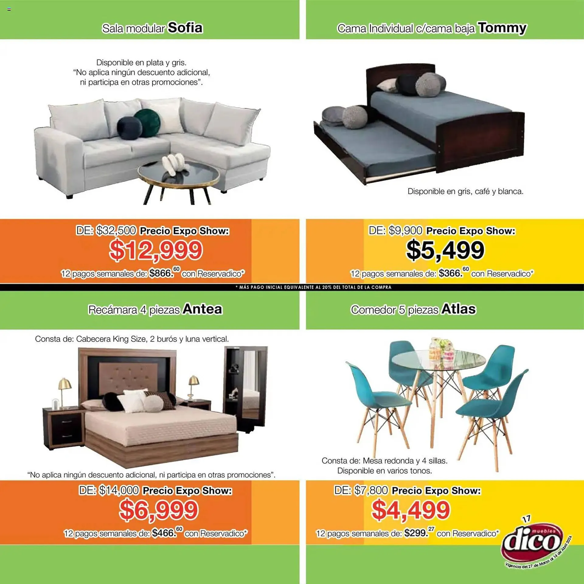 Catálogo de Catálogo Muebles Dico 27 de marzo al 14 de abril 2026 - Pagina 17